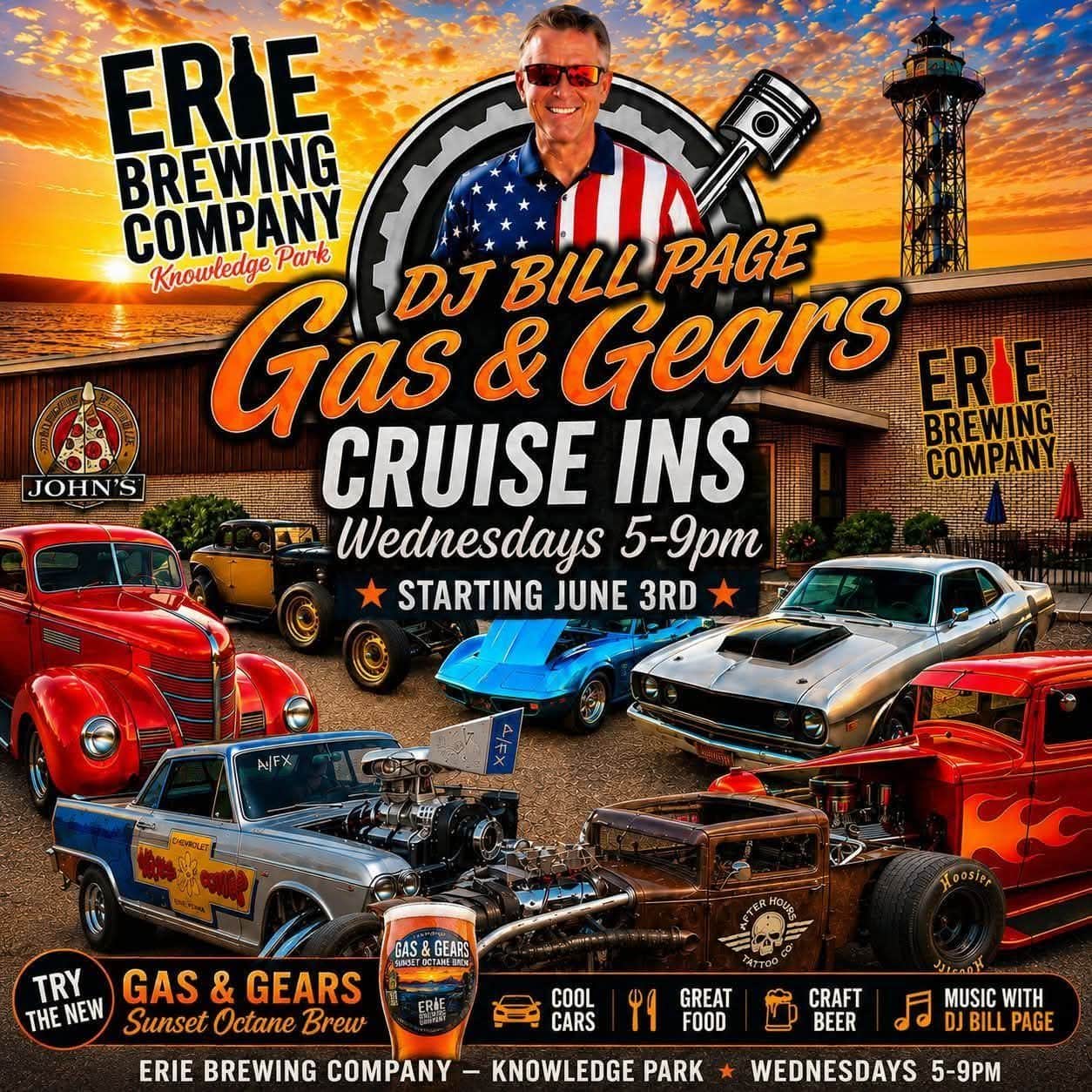 Gas & Gears Cruise In @ Erie Brewing Company