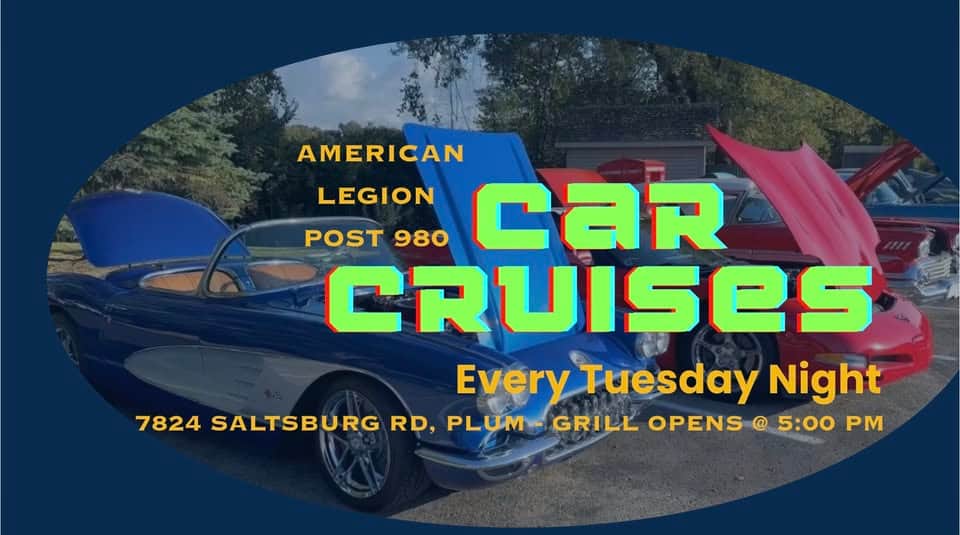 Post 980’s Tuesday Evening Car Cruise!