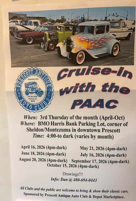 Prescott Antique Auto Club Cruise-In With The PAAC