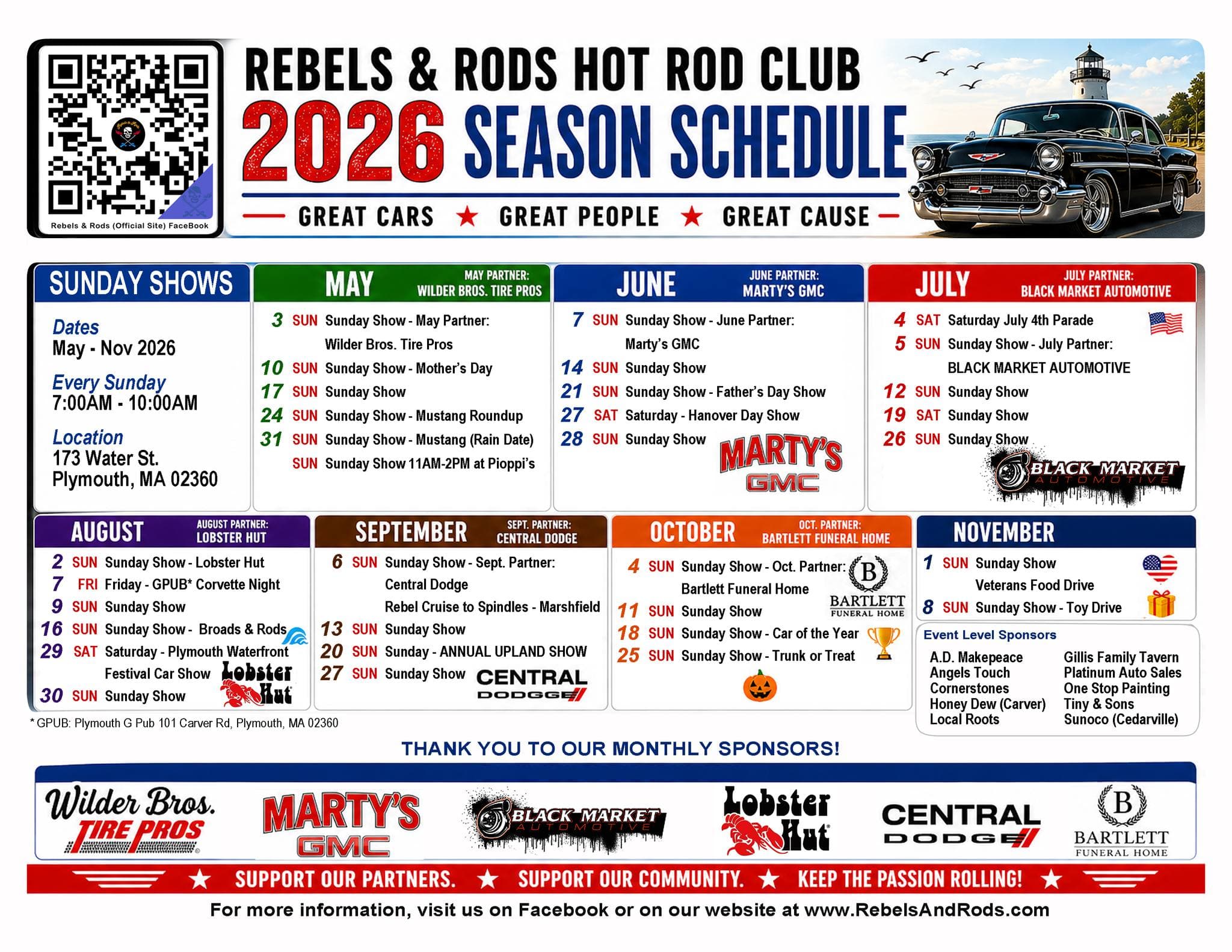 Rebels & Rods Hot Rod Club Sunday Car Show