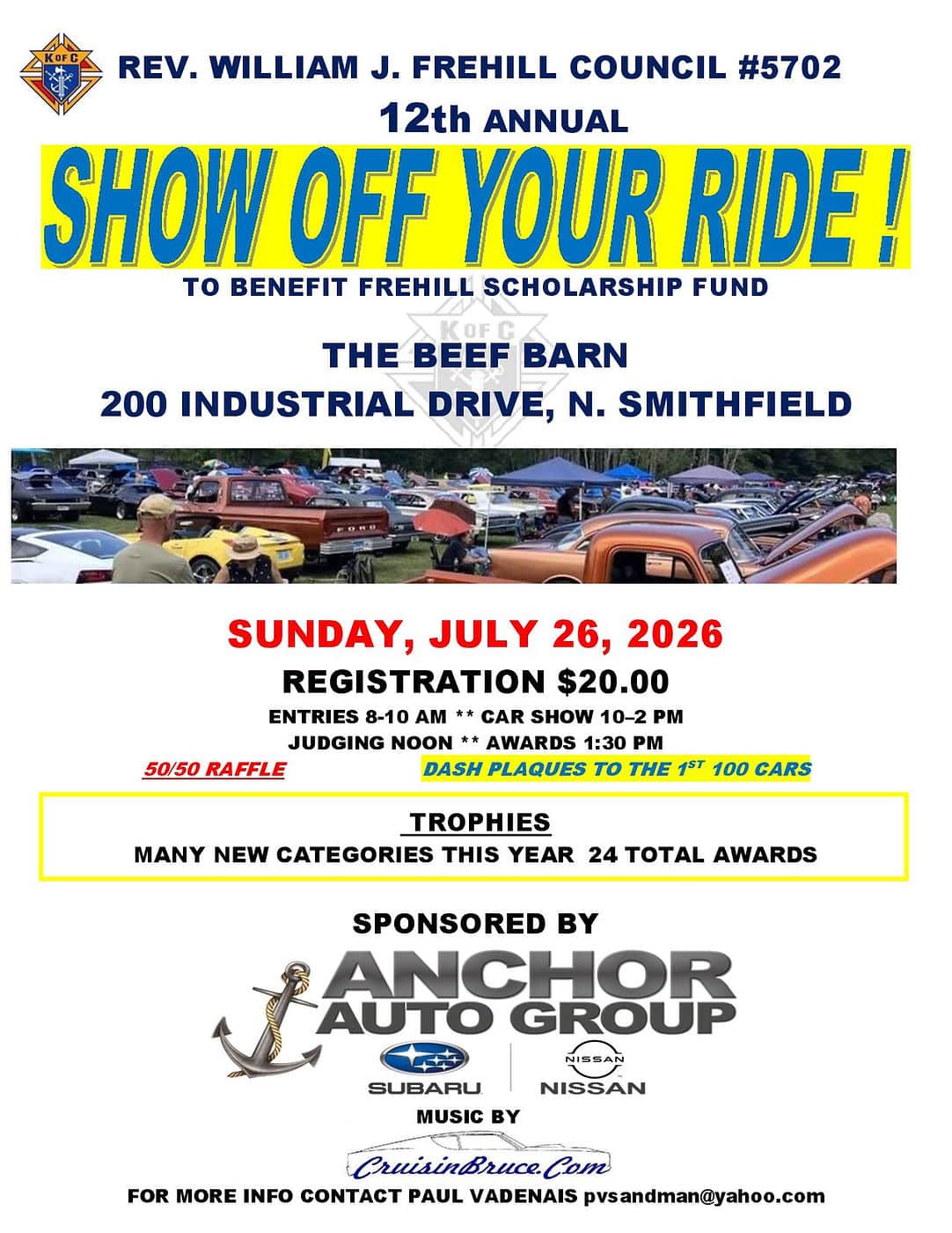 Rev. William J. Frehill Council #5702 12th Annual Show Off Your Ride!