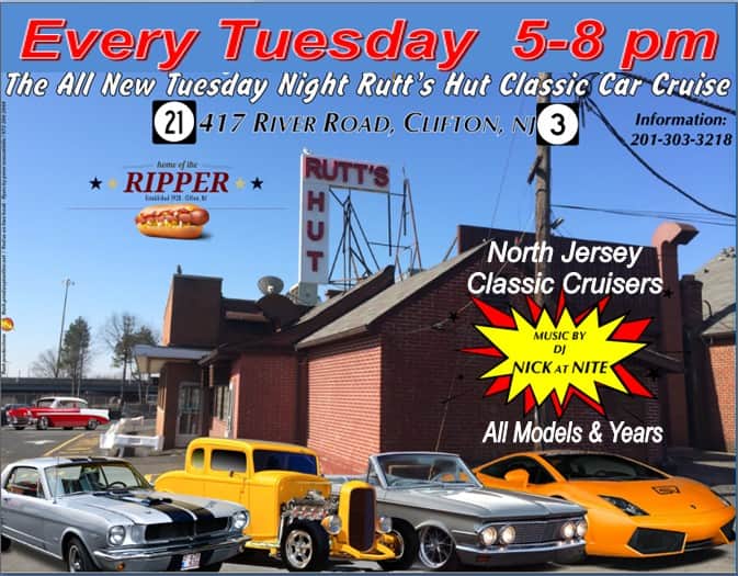 The All New Tuesday Night Rutt’s Hut Classic Car Cruise