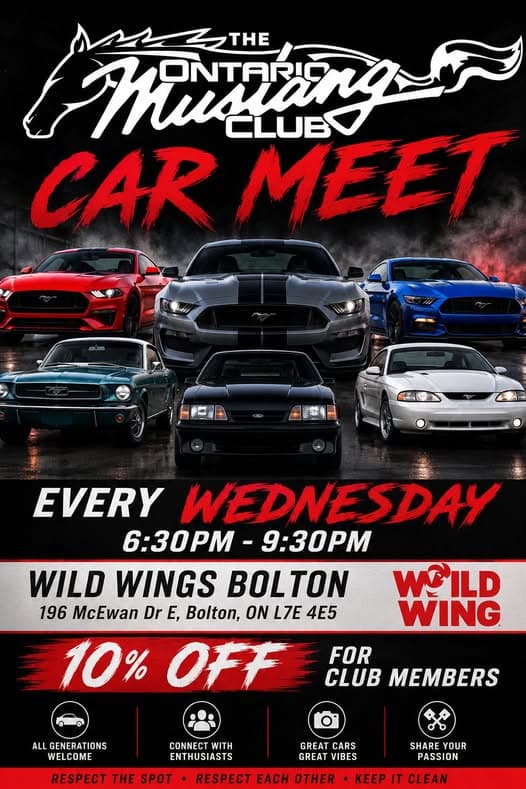 The Ontario Mustang Club Car Meet