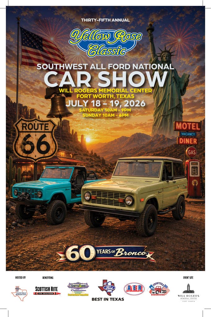 Thirty-Fifth Annual Yellow Rose Classic Southwest All FORD National Car Show