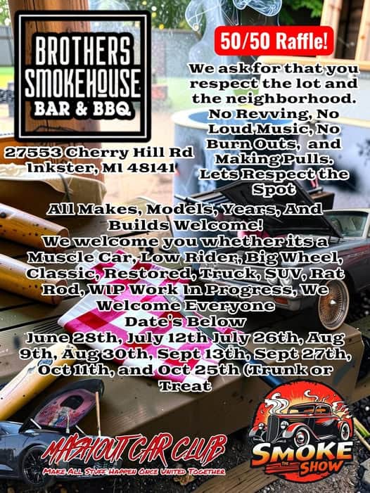 Brothers Smokehouse Bar & BBQ American Car Club Smoke Show