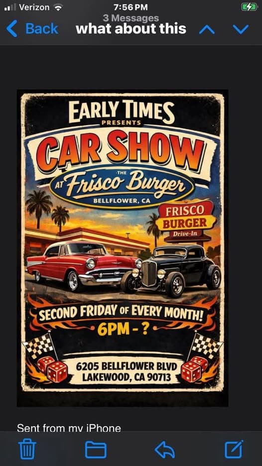 Early Times Car Show at Frisco Burger