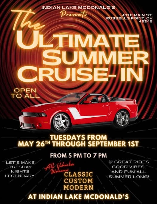 Indian Lake Mcdonald’s the Ultimate Summer Cruise-In