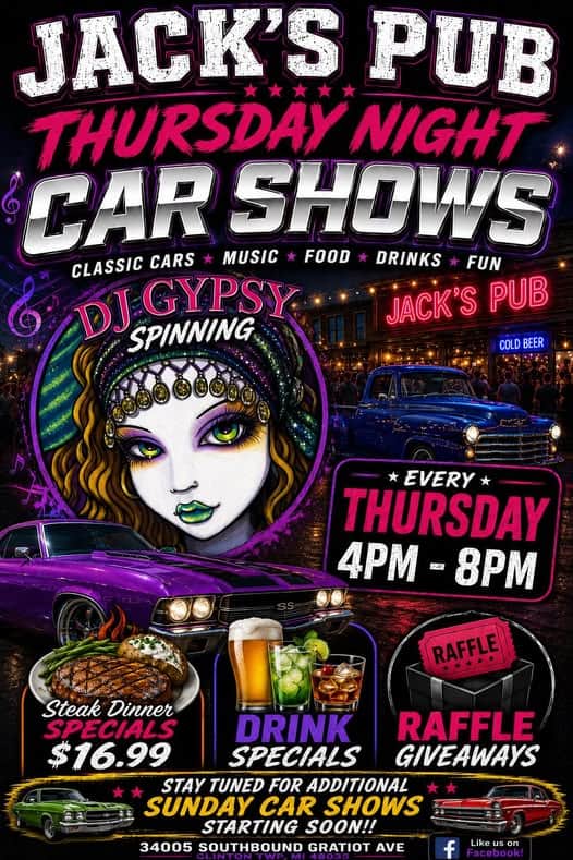 Jack’s Pub Thursday Night Car Shows