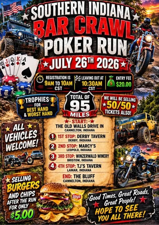 Southern Indiana Bar Crawl Poker Run