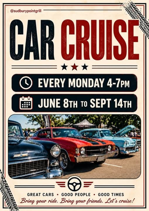 Sudbury Point Grill Car Cruise