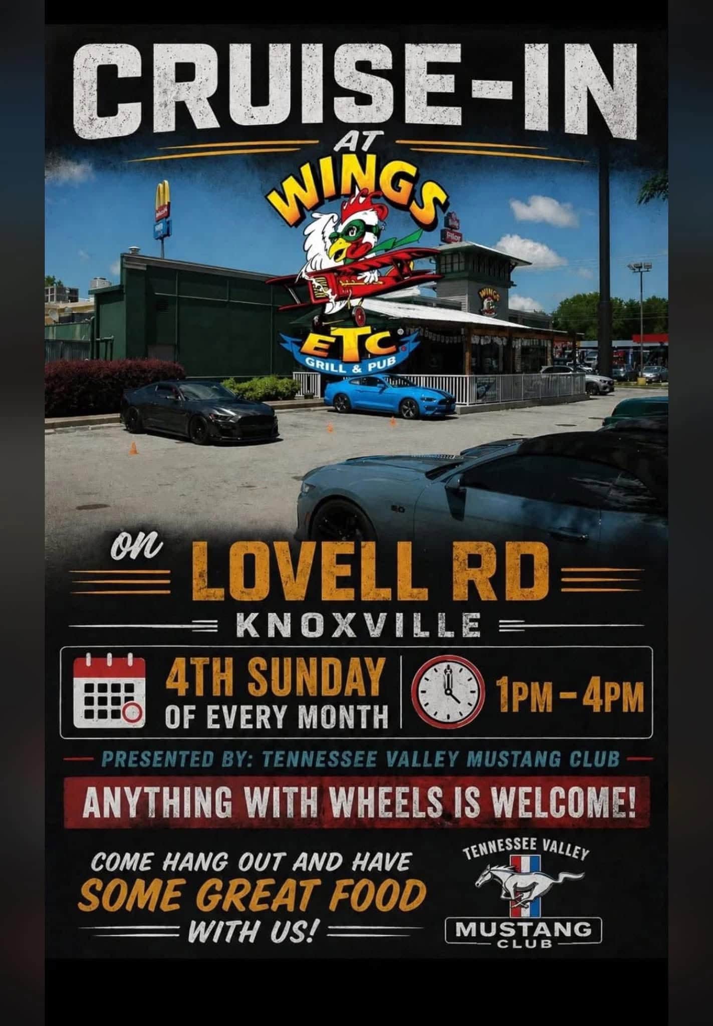 Tennessee Valley Mustang Club Cruise-In at Wings Etc