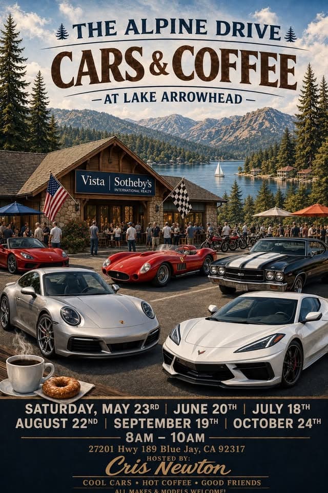 The Alpine Drive Cars & Coffee at Lake Arrowhead