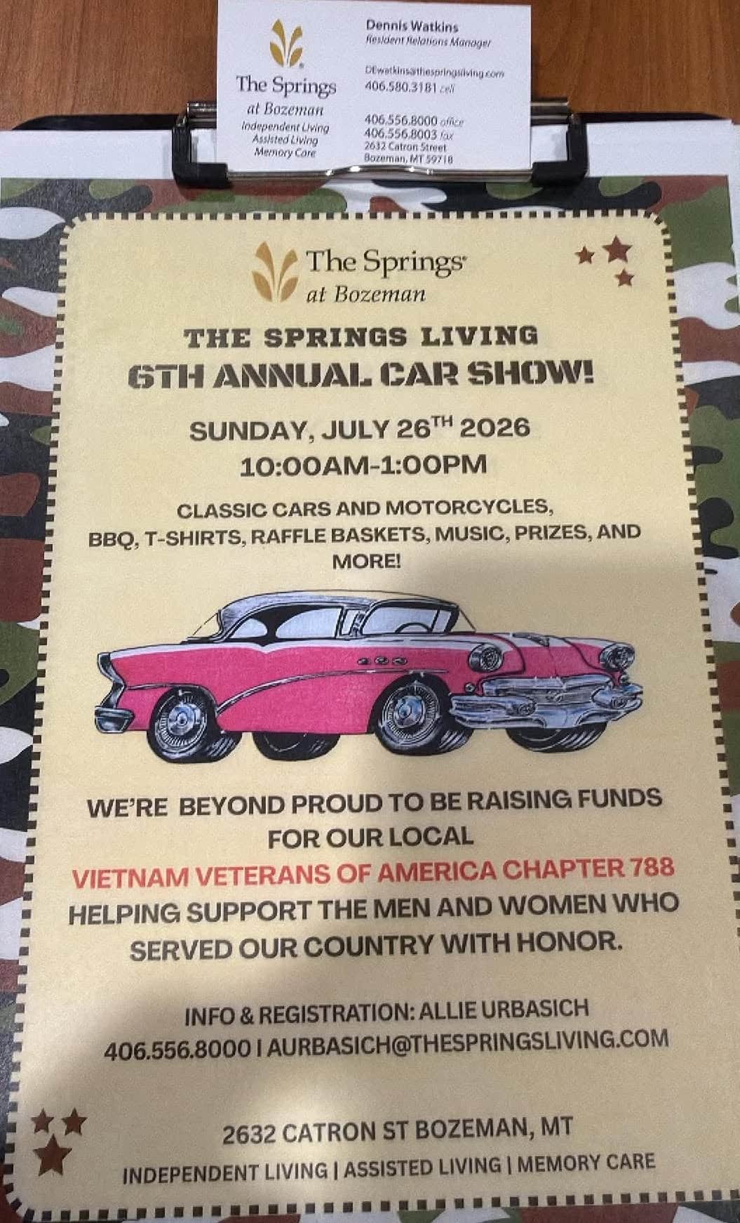 The Springs at Bozeman 6th Annual Car Show