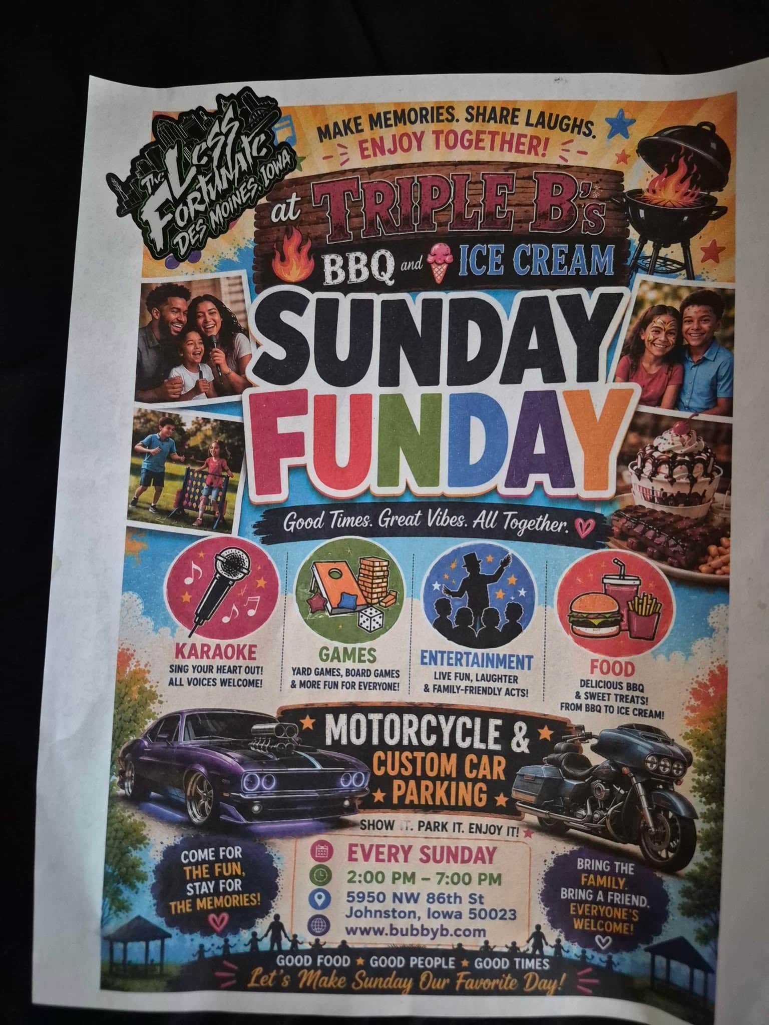Triple-B’s BBQ and Ice Cream Sunday Funday