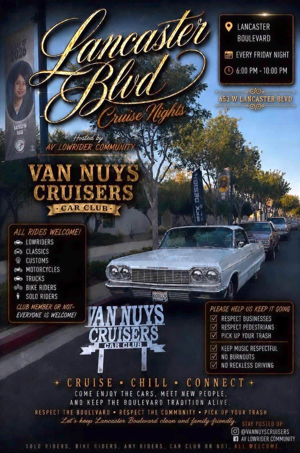 Van Nuys Cruisers Car Club Lancaster Blvd Cruise Nights