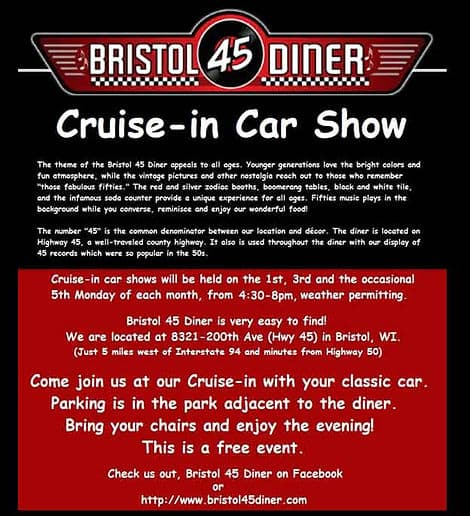 Bristol 45 Diner Cruise-in Car Show
