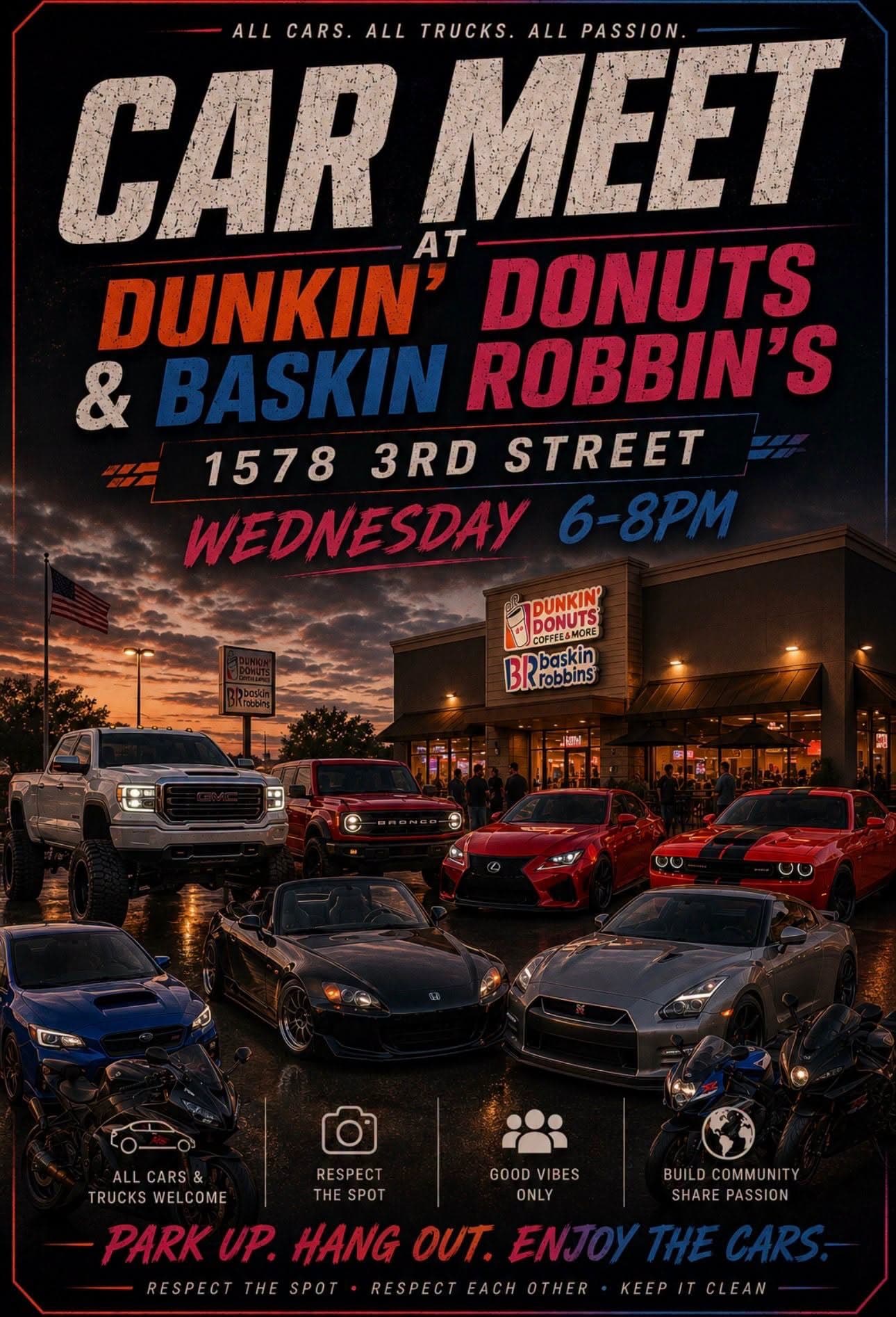 Dunkin’ Donuts & Baskin Robbins Wednesday Car Meet