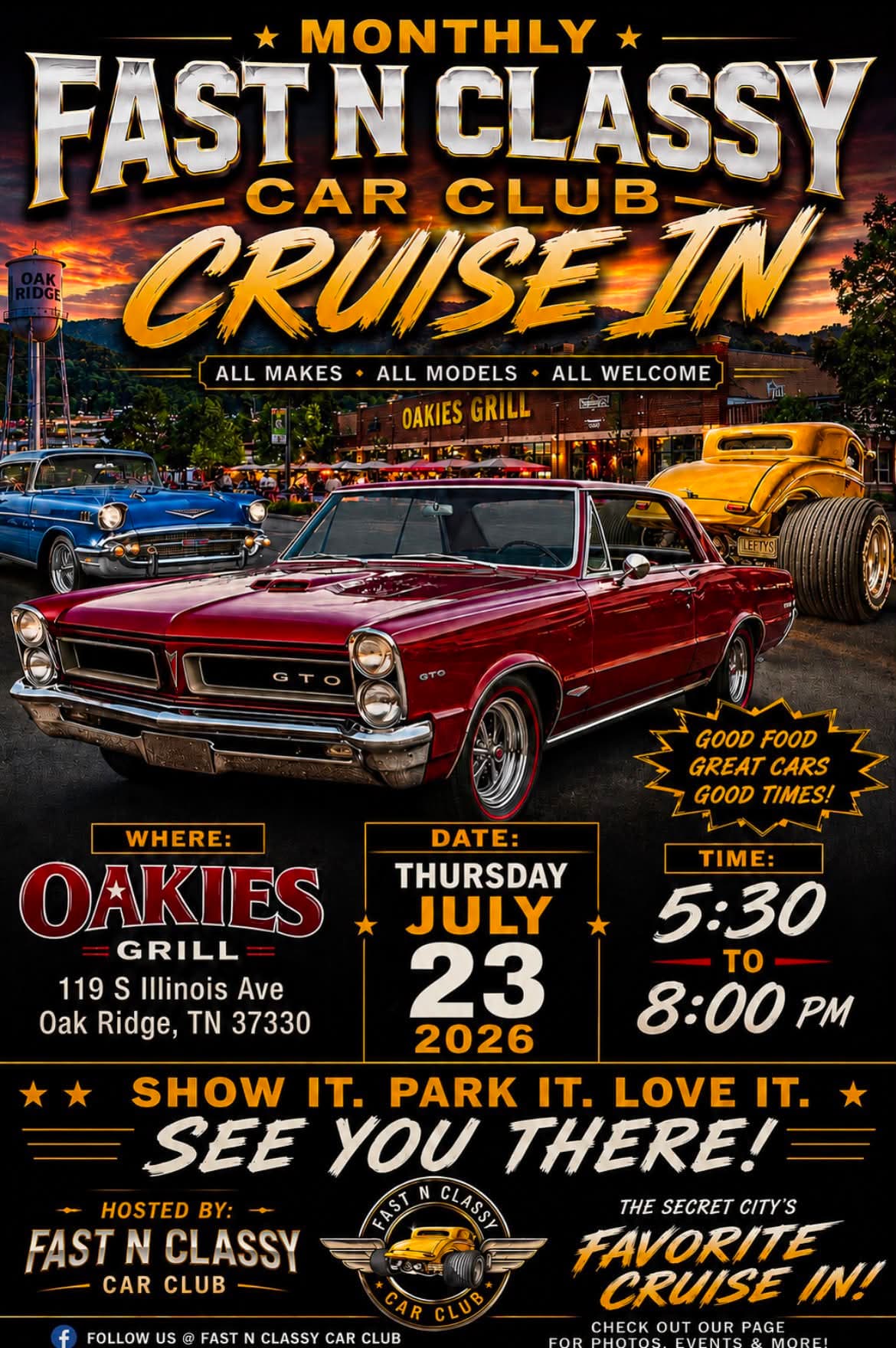 Fast N Classy Car Club Monthly Cruise in