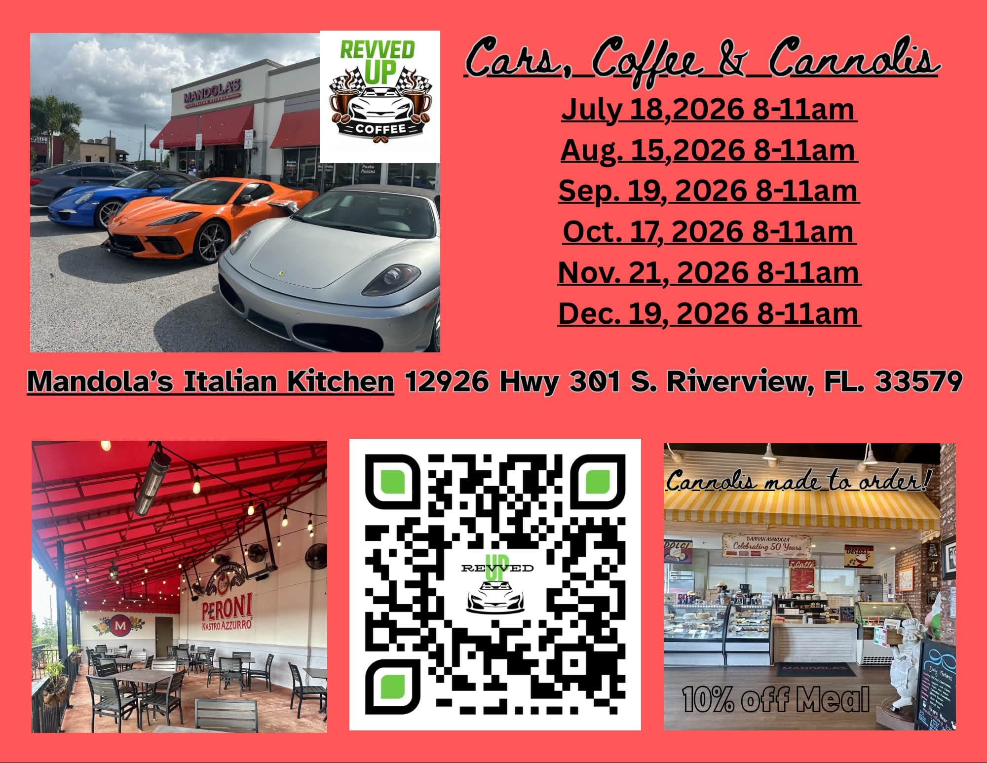 Mandola’s Italian Kitchen Cars, Coffee & Cannolis