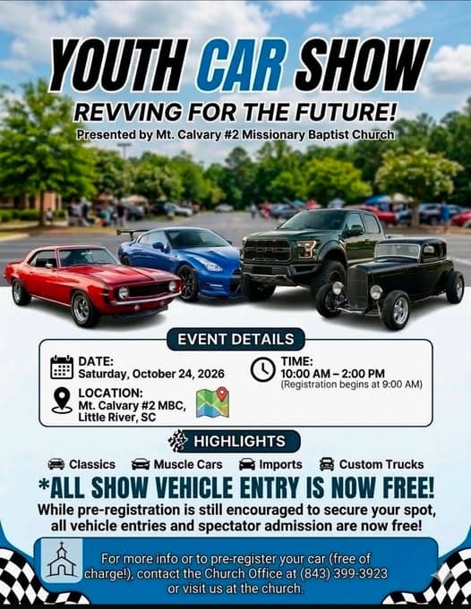 Mt. Calvary #2 Missionary Baptist Church Youth Car Show Revving for the Future