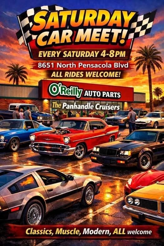 O’Reilly Auto Parts & the Panhandle Cruisers Saturday Car Meet