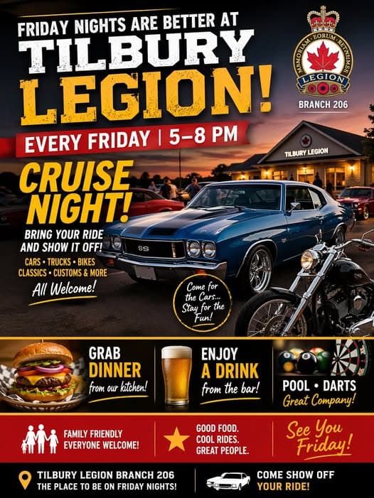 Tilbury Legion Branch 206 Cruise Night