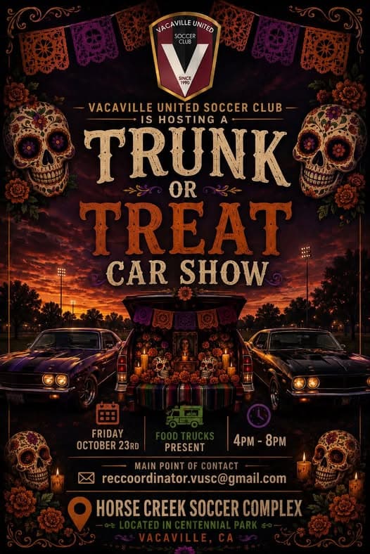 Vacaville United Soccer Club Trunk or Treat Car Show