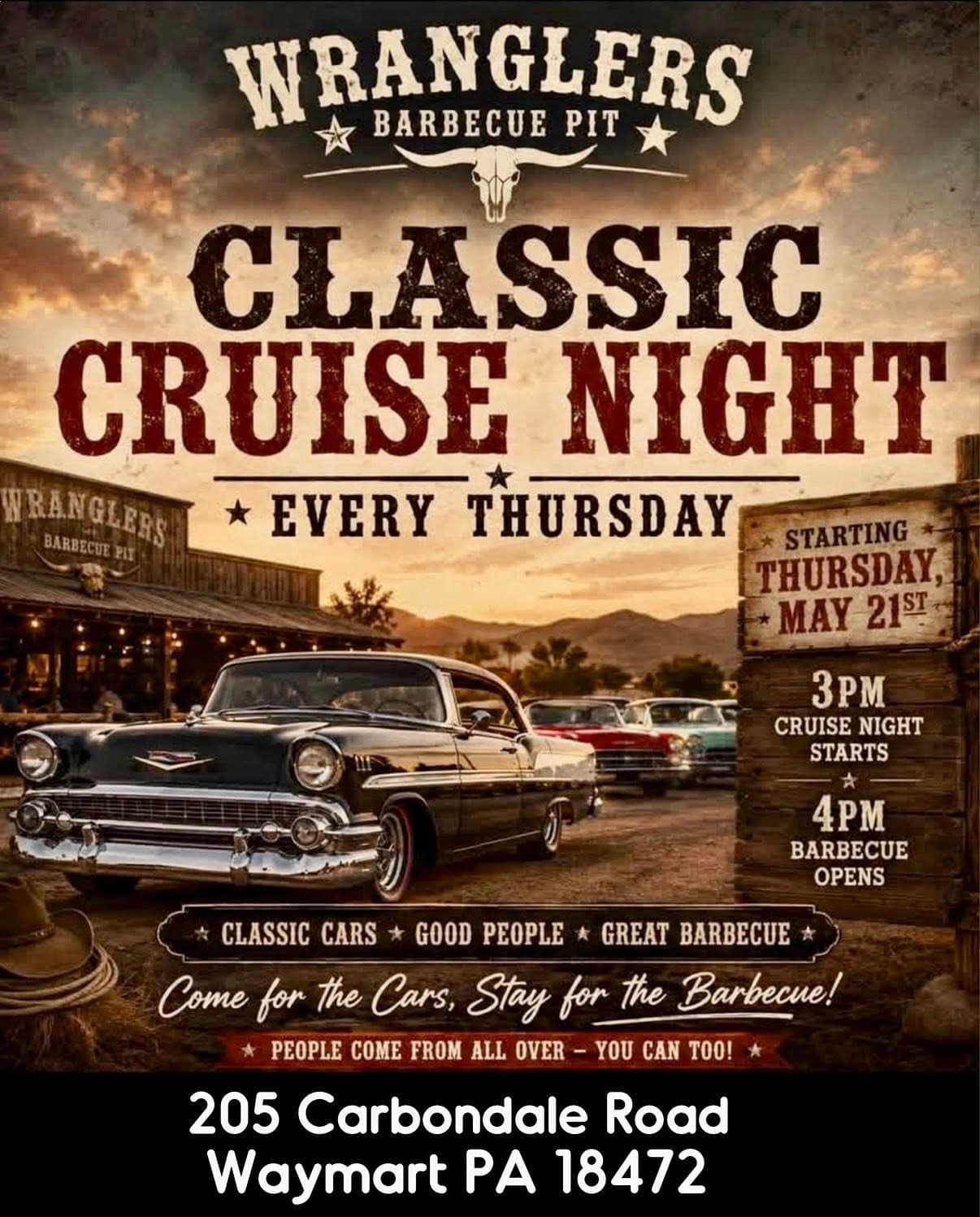 Wranglers Barbecue Pit Classic Cruise Night