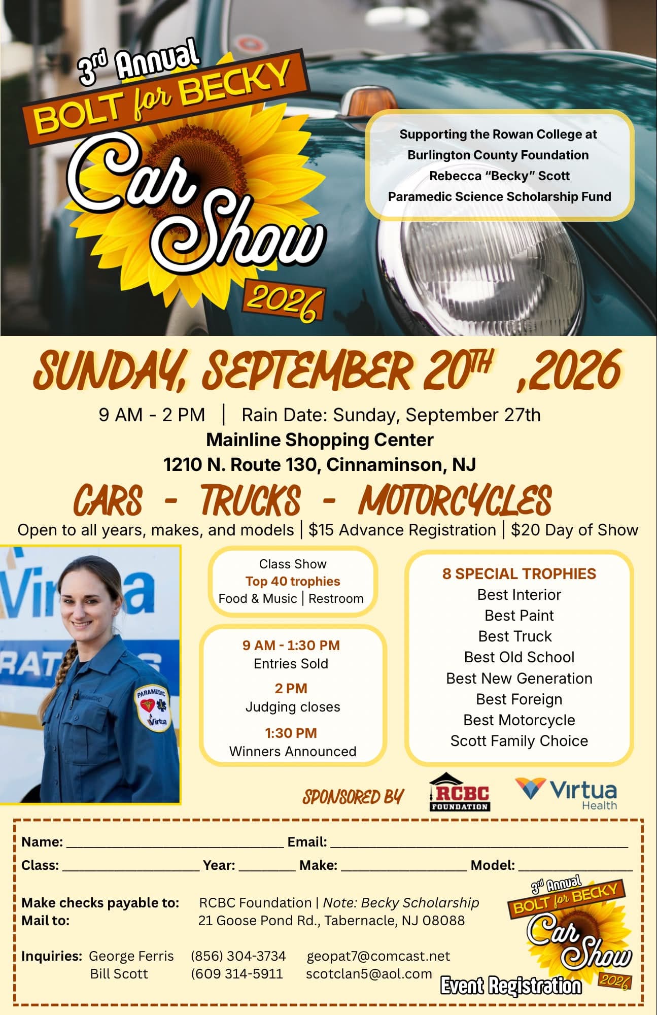 3rd Annual Bolt for Becky Car Show