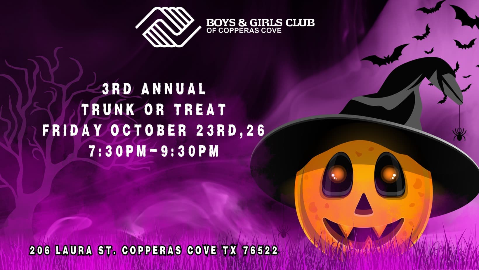 3rd Annual Trunk or Treat at Boys & Girls Club of Copperas Cove