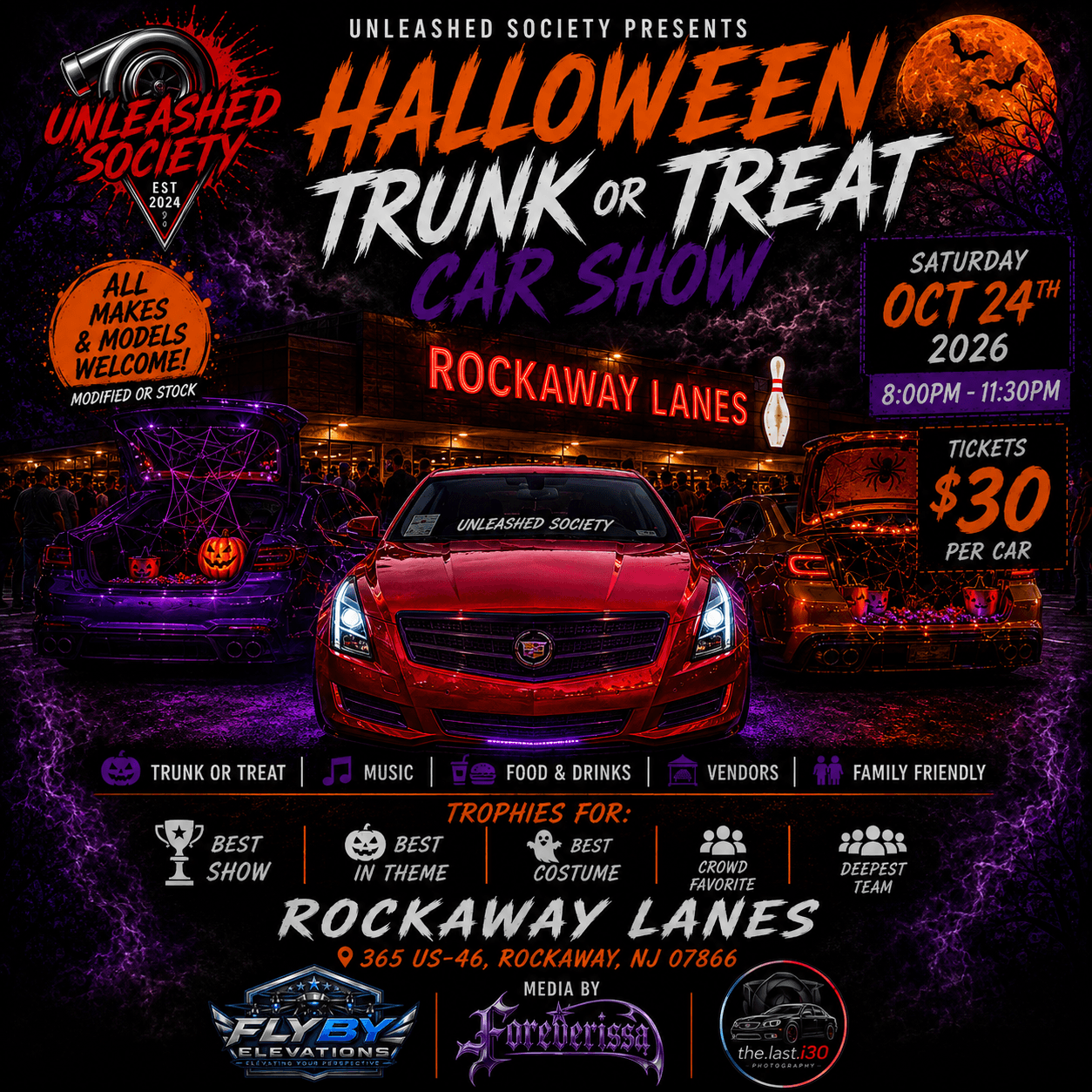 Unleashed Society Halloween Trunk or Treat Car Show