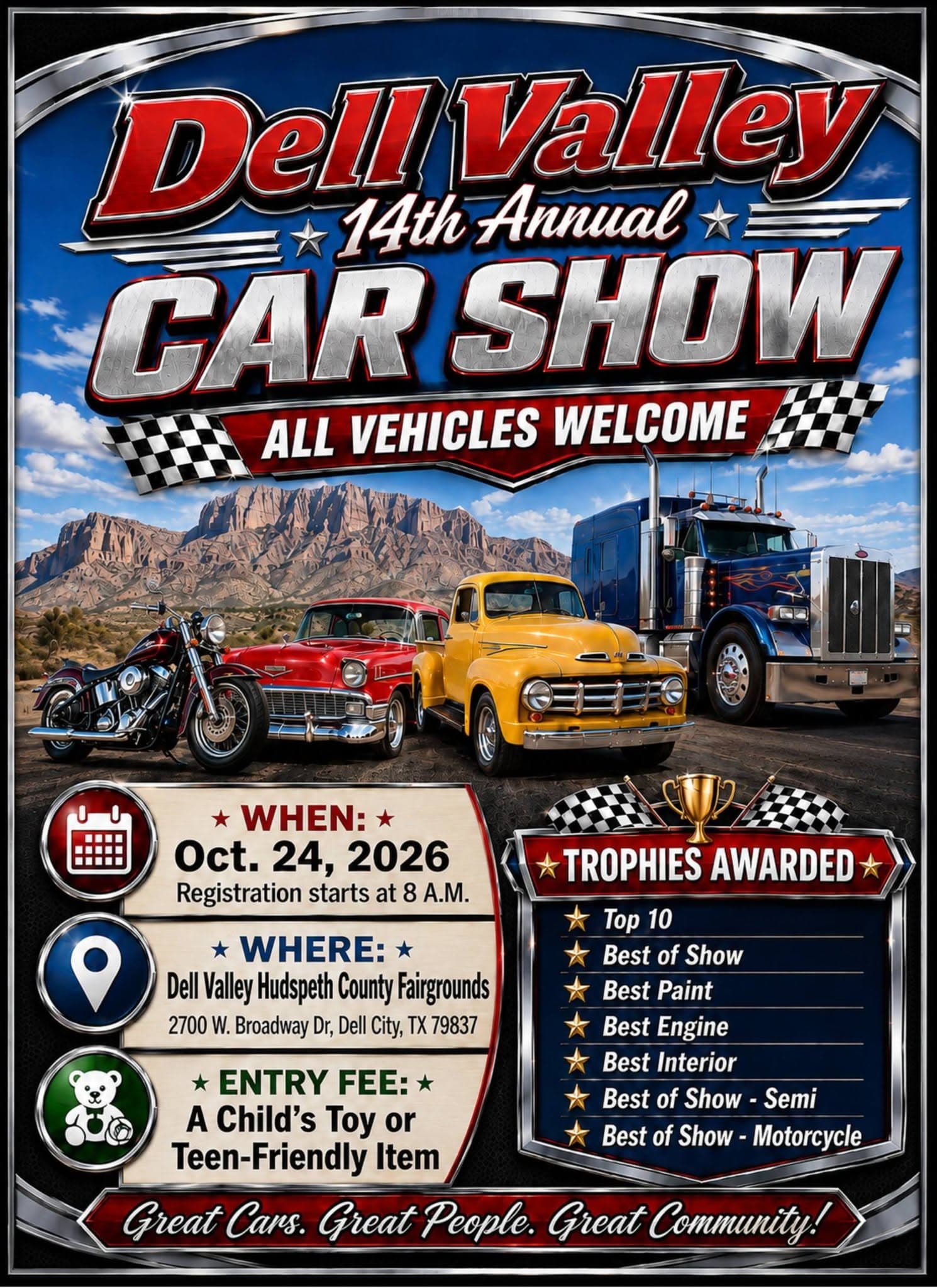 Dell Valley 14th Annual Car Show