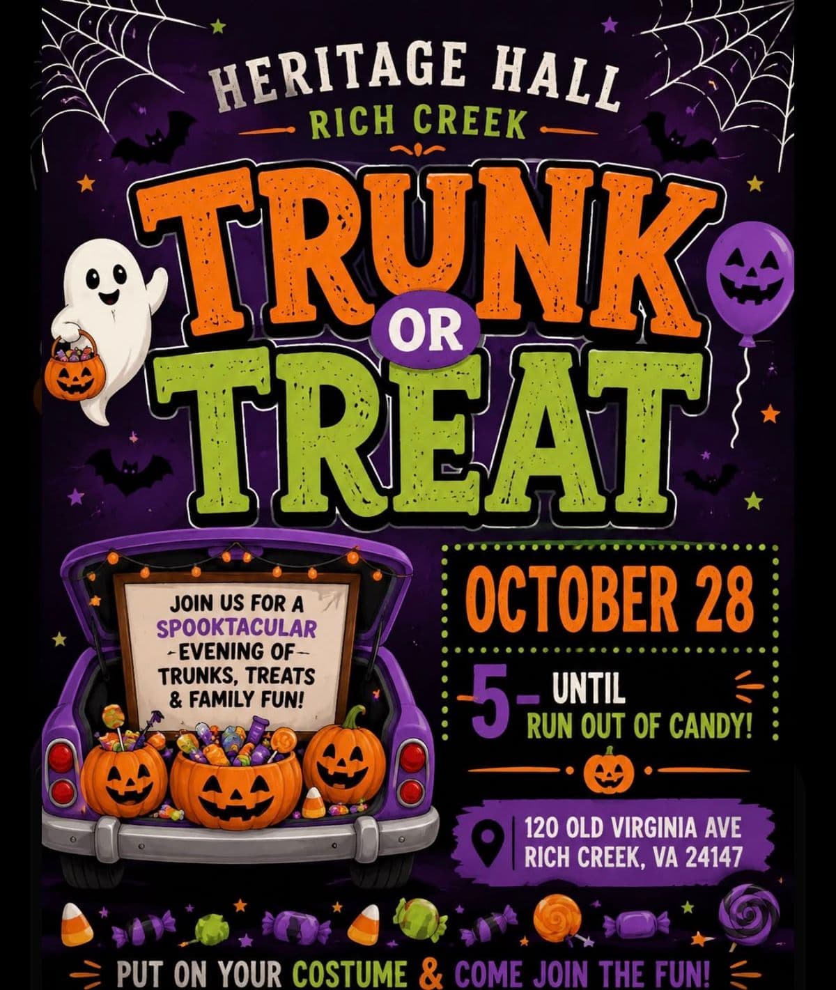 Heritage Hall Rich Creek Trunk or Treat
