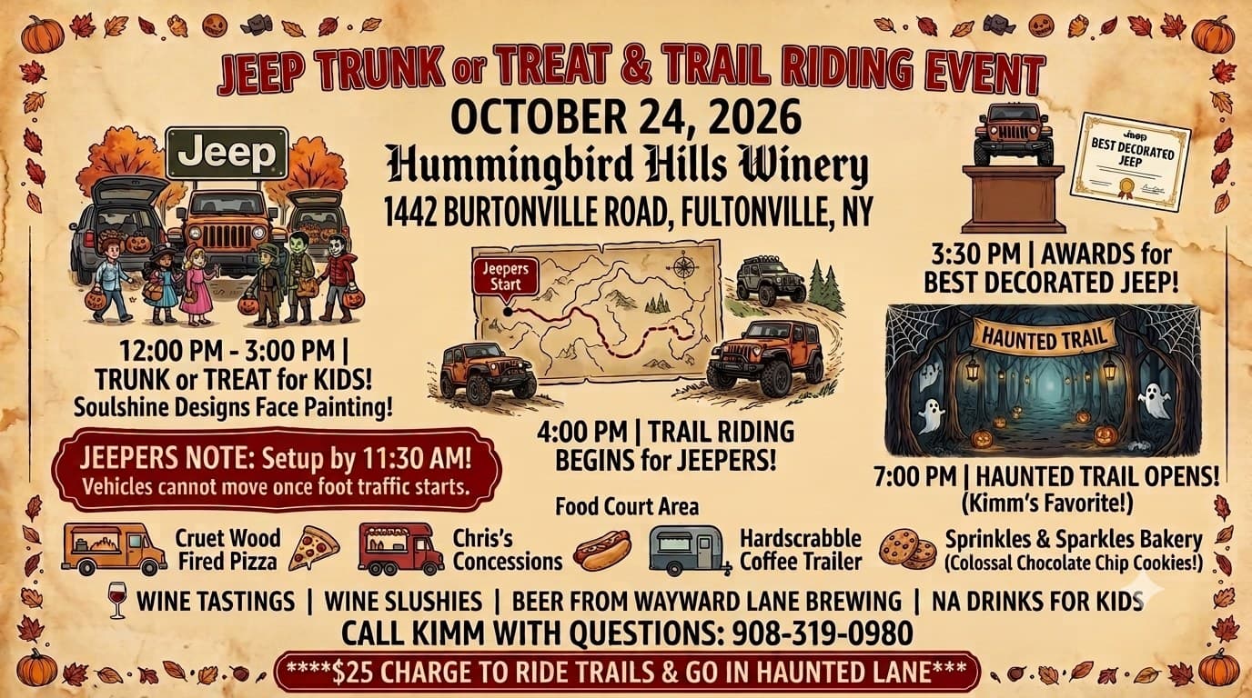Hummingbird Hills & ADK Jeepers Trunk or Treat and Haunted Lane
