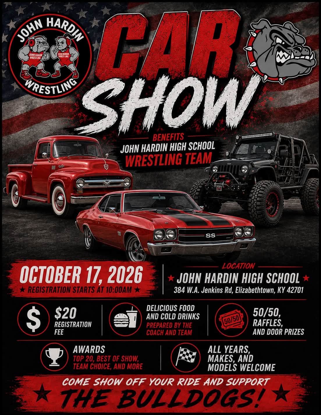 John Hardin High School Wrestling Team Car Show