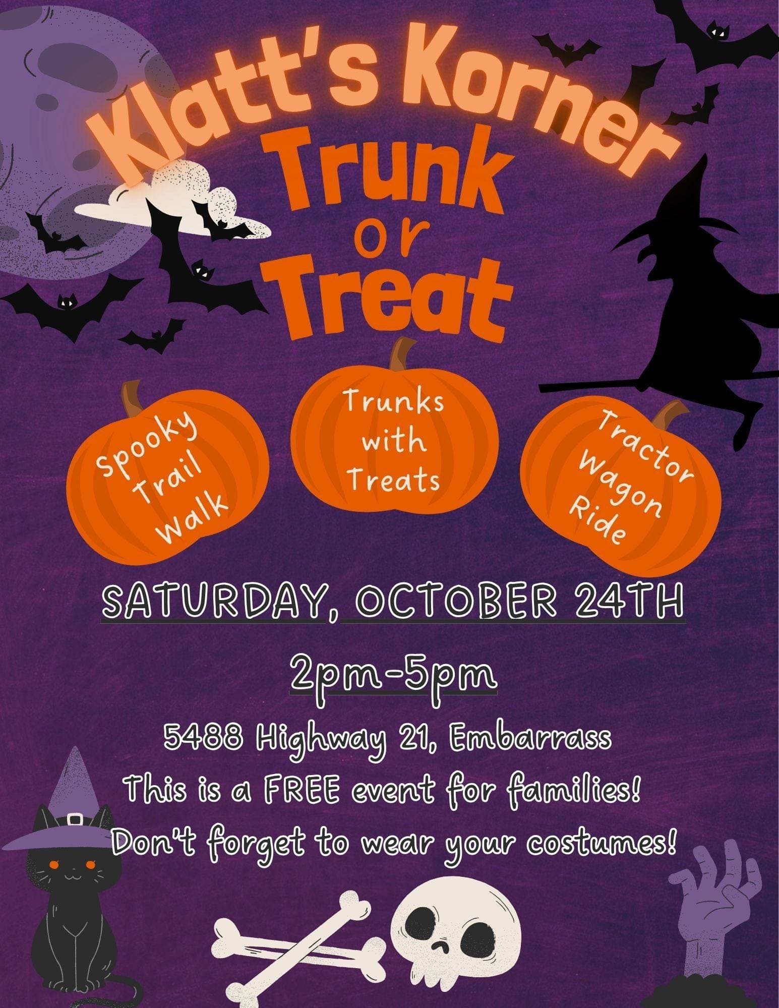 Klatt’s Korner Trunk or Treat Event
