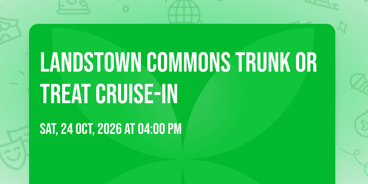 Landstown Commons Trunk or Treat Cruise-In