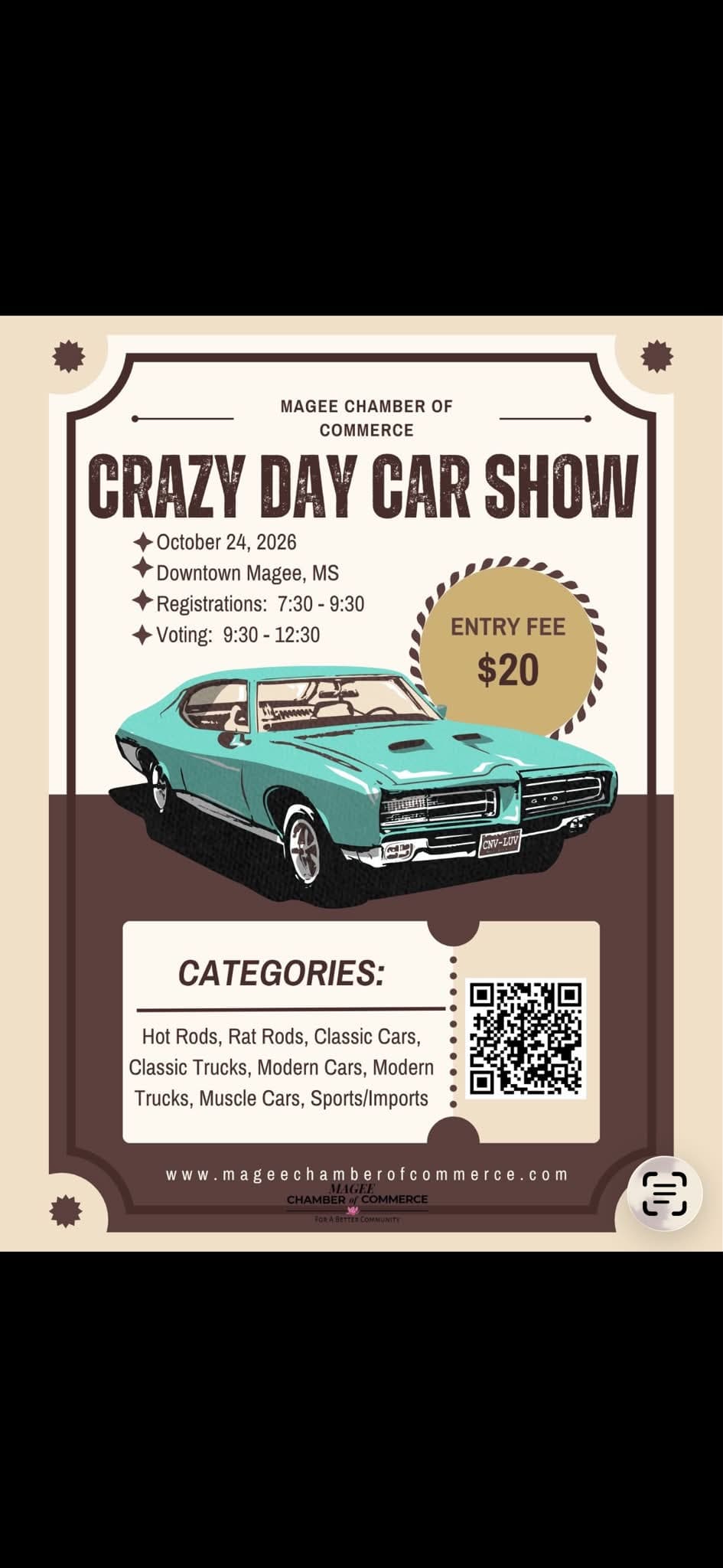 Magee Chamber of Commerce Crazy Day Car Show
