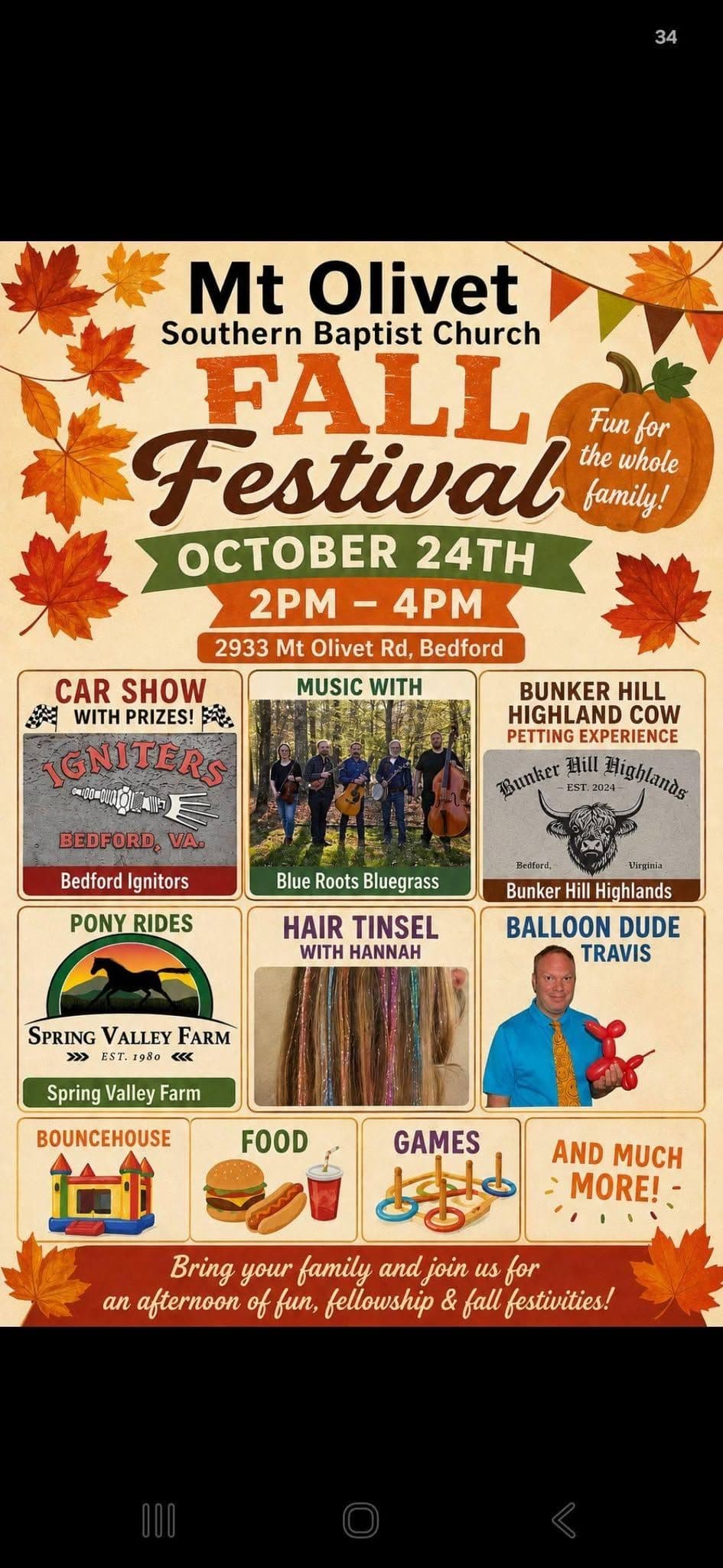 Mt Olivet Southern Baptist Church Fall Festival