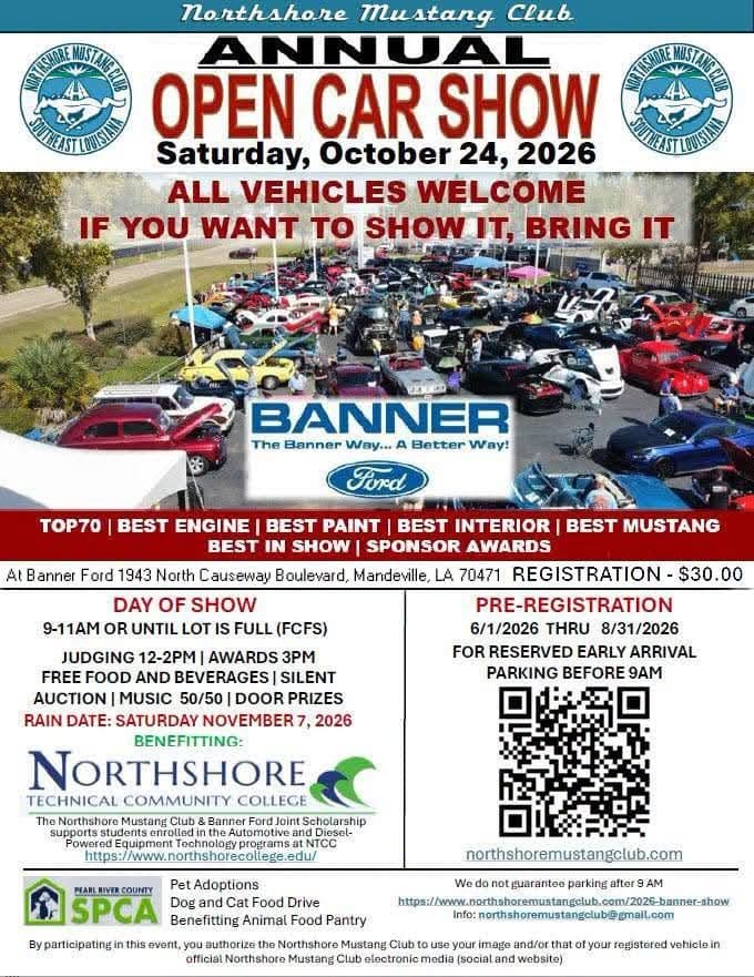 Northshore Mustang Club Annual Open Car Show