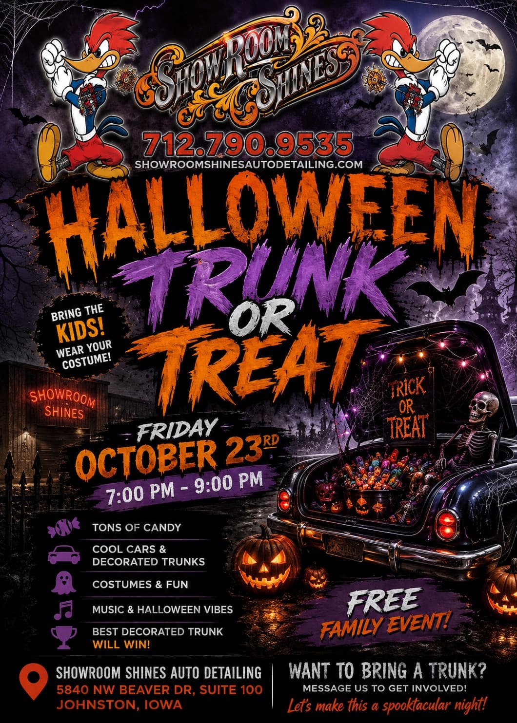 Showroom Shines Halloween Trunk or Treat