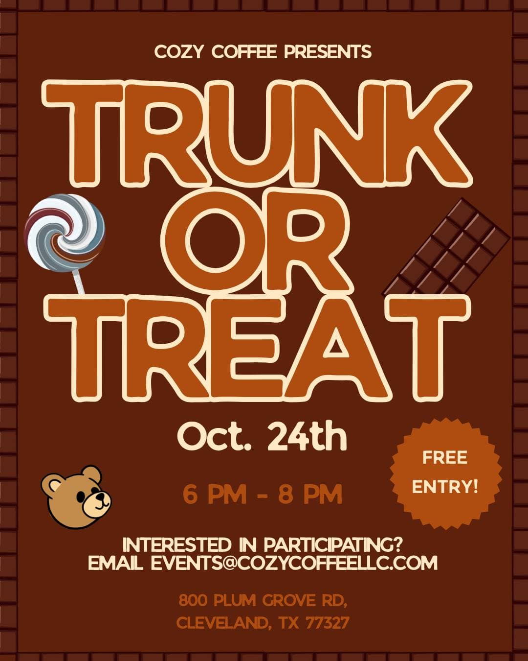 Trunk or Treat at Cozy Coffee