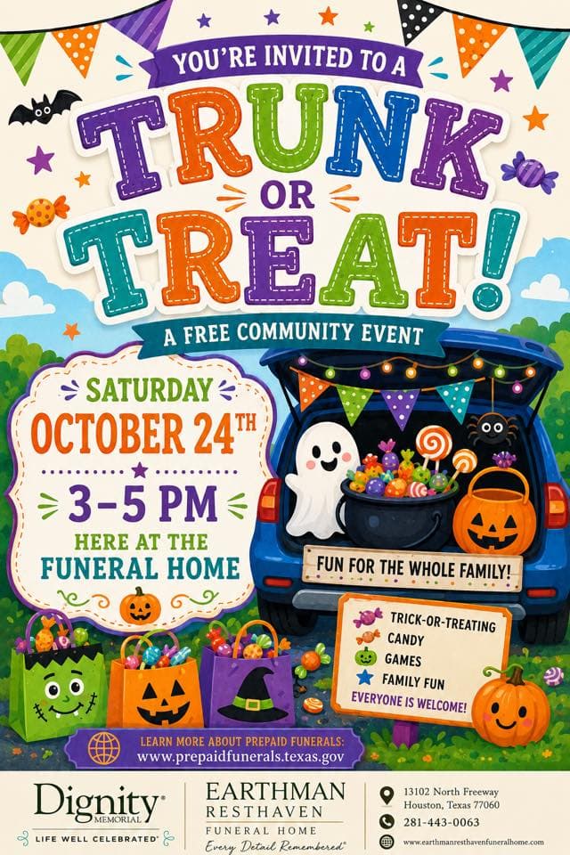 Trunk or Treat at Earthman Resthaven Funeral Home