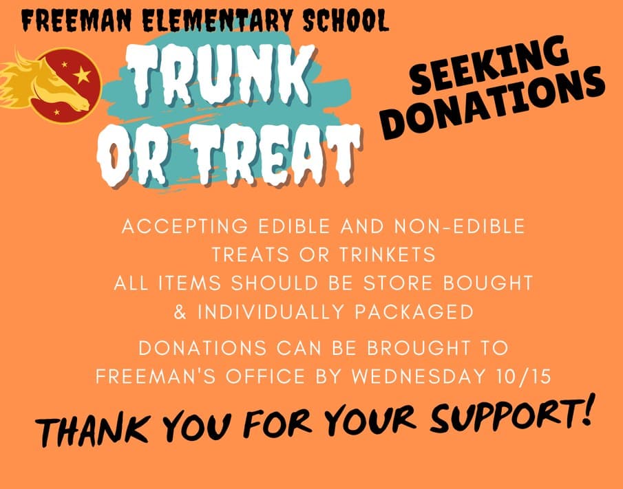 Trunk or Treat at Freeman Elementary School