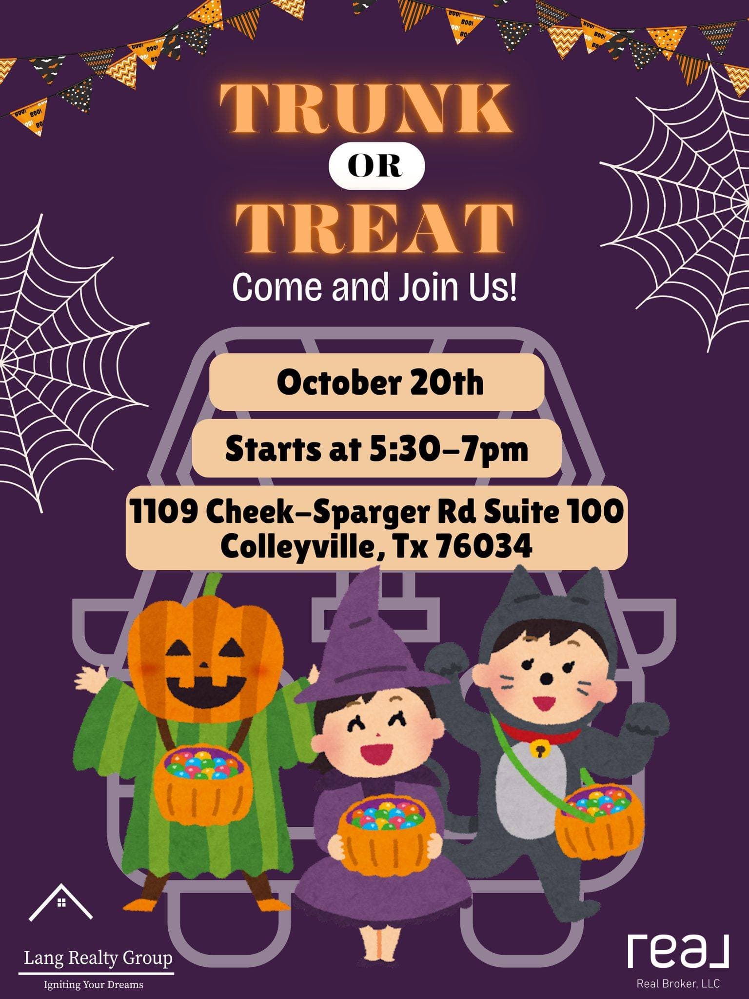 Trunk or Treat at Lang Realty Group