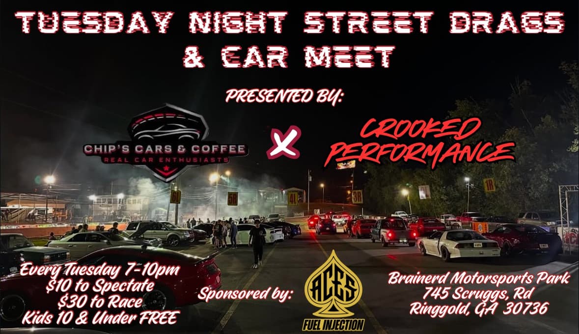 Tuesday Night Street Drags & Car Meet – Chip’s Cars & Coffee