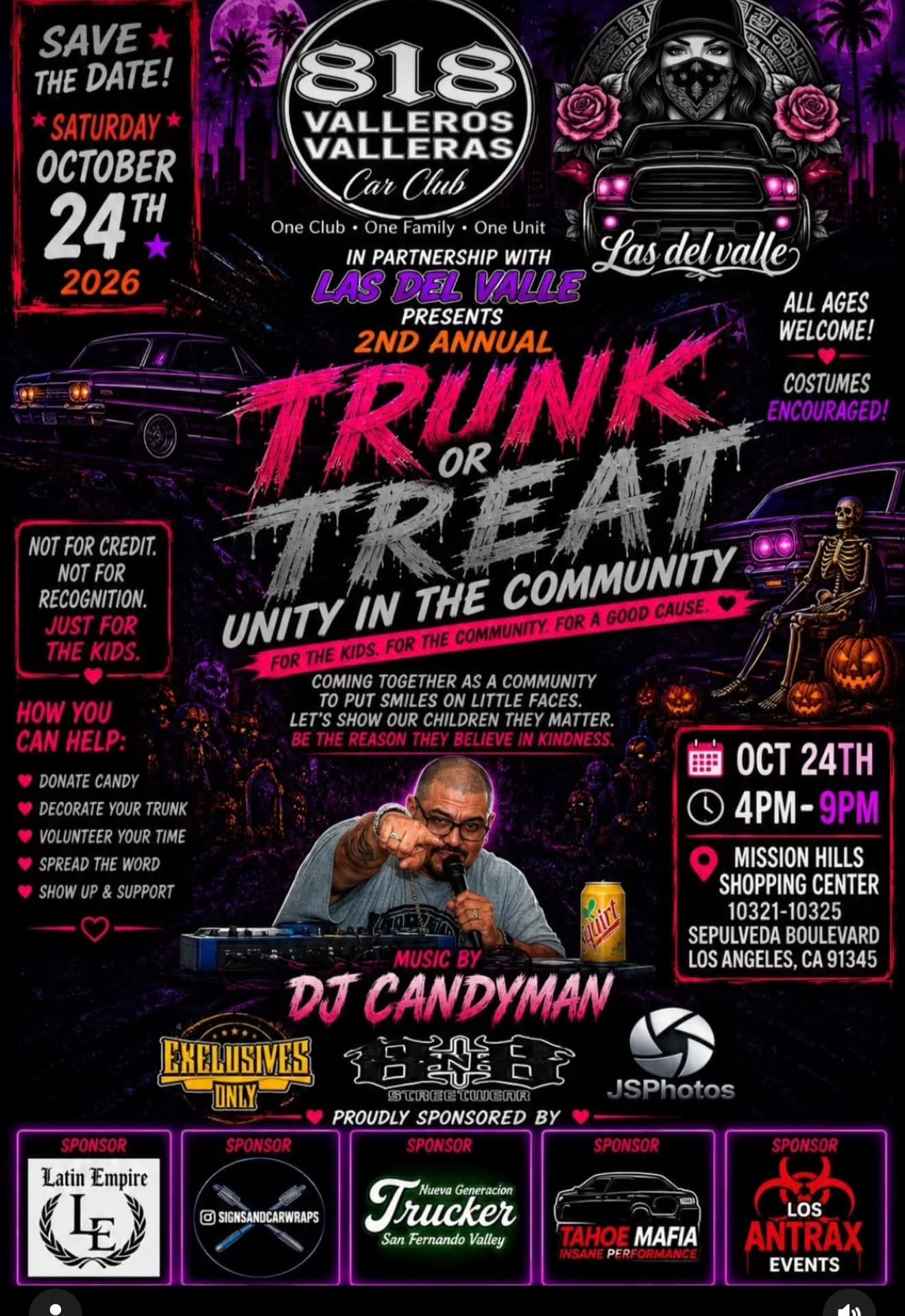2nd Annual Trunk or Treat Unity in the Community