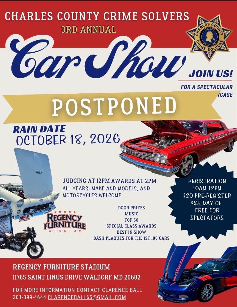 3rd Annual Charles County Crime Solvers Car Show