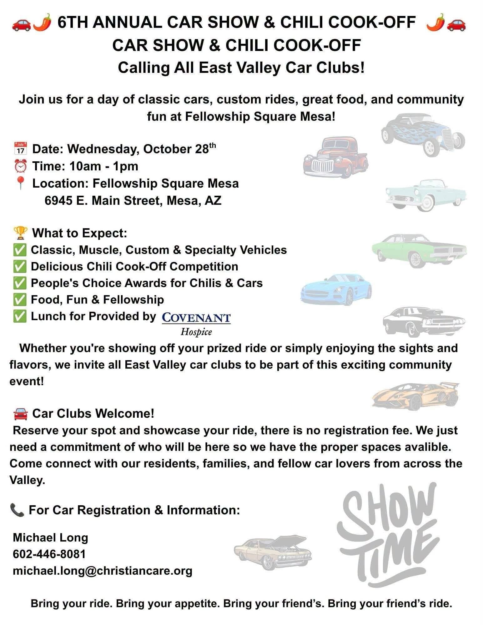 6th Annual Car Show & Chili Cook-Off