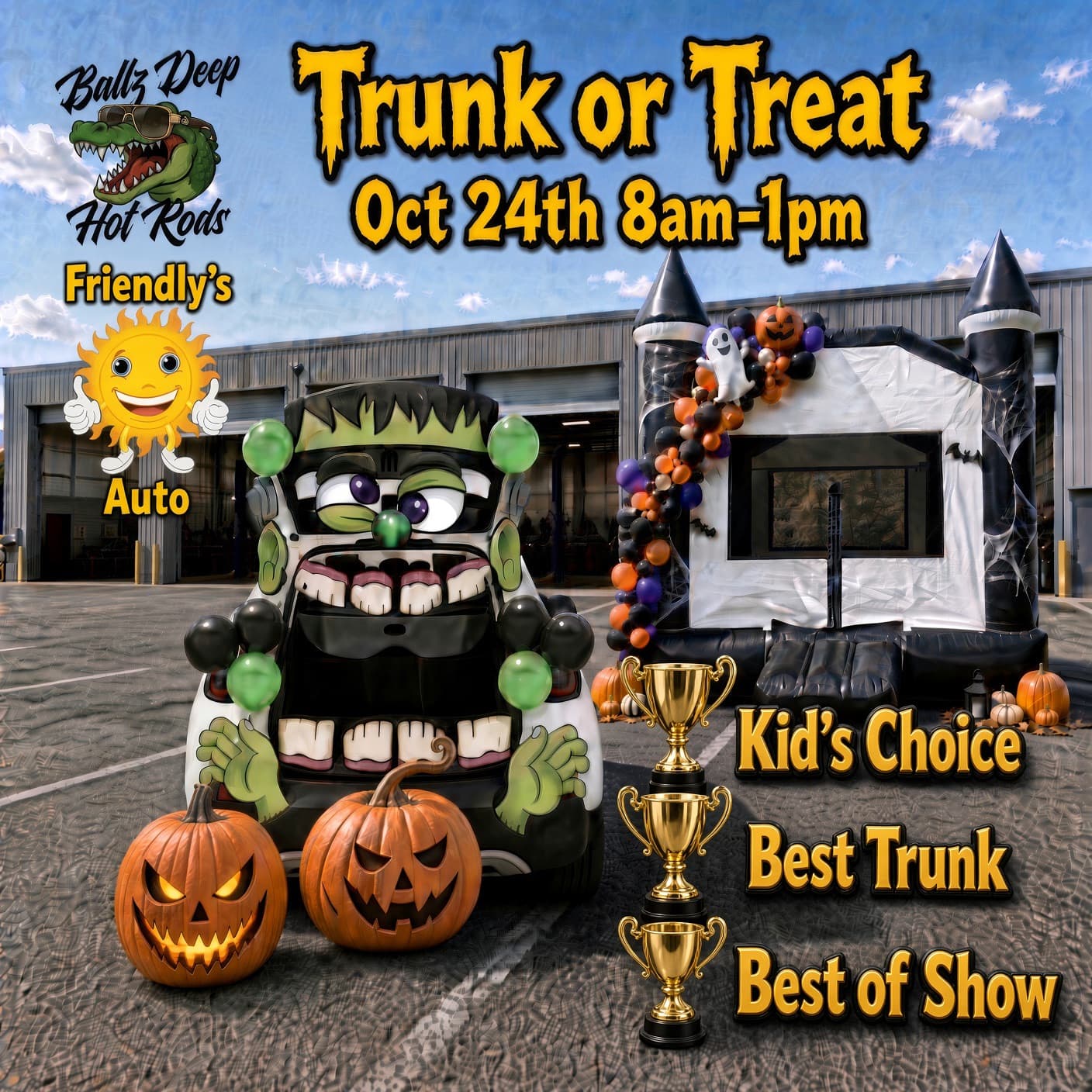Ballz Deep Hot Rods and Friendly’s Auto Trunk or Treat Car Show